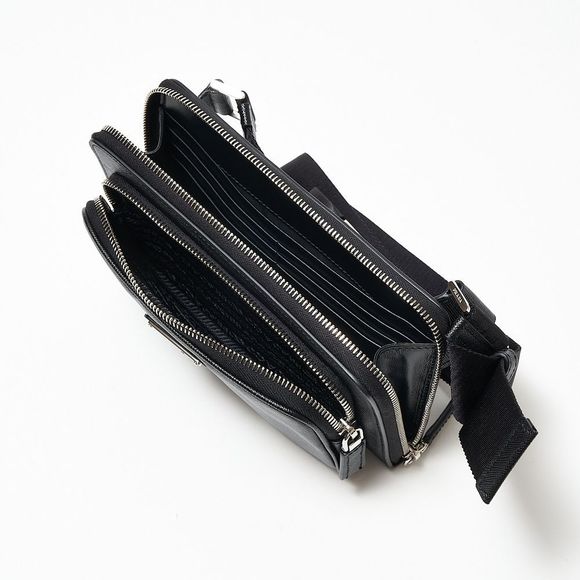 Prada Saffiano Leather Black Shoulder Bag - Picture 3 of 5